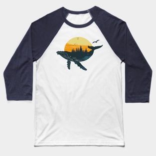 Whale Island Baseball T-Shirt